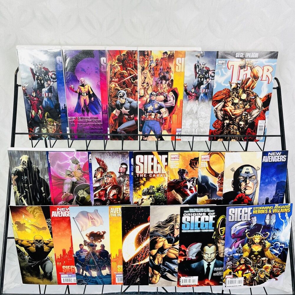 Siege 1-4, Dark Avengers 13 14, New 61 63, Initiative 32 33 35, Thor 610 Key 1st